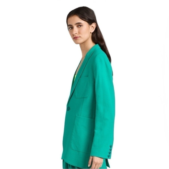 BAUM UND PFERDGARTEN Women’s Bristol One Button Blazer. Teal Blue Size 40 #1288 - Picture 3 of 11